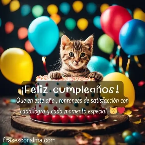felicidades con gatitos